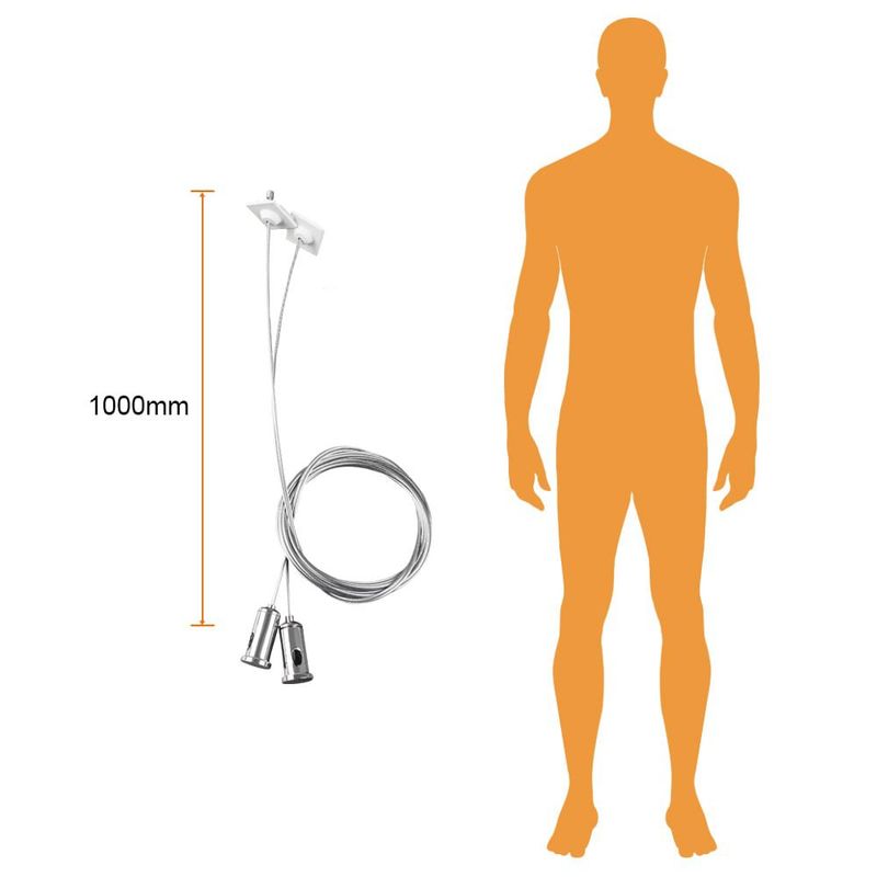Kit de Suspensión con Cable de Acero para Luminarios Lineales Slim Interconectables Color Blanco