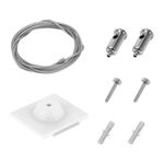 Kit de Suspensión con Cable de Acero para Luminarios Lineales Slim Interconectables Color Blanco