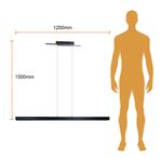 Lámpara Colgante Lineal LED de 33 W Luz Cálida 3000K para Interior Color Negro