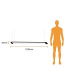 Lámpara Colgante Lineal LED de 40 W Luz Neutra Atenuable 120 Cm Color Negro
