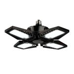 Foco LED Tipo Ventilador de 80 W Luz de Día 4 Paneles Ajustables Base E27 Color Negro
