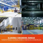 Foco LED Tipo Ventilador de 80 W Luz de Día 4 Paneles Ajustables Base E27 Color Negro