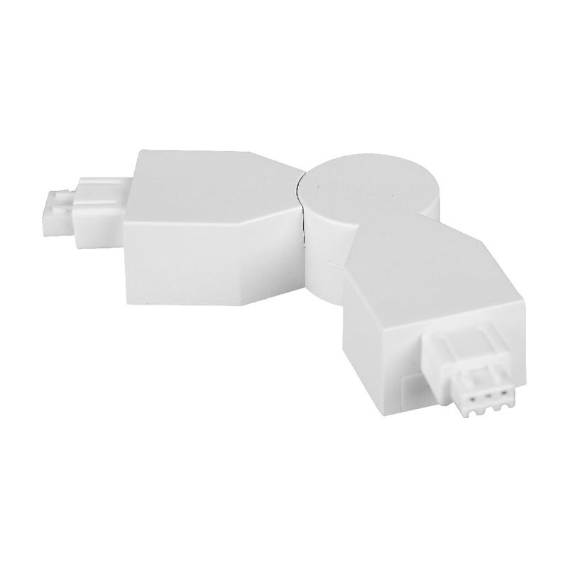 Conector Mecánico Flexible 420° para Luminarios Slim Interconectables Color Blanco