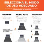 Lámpara Solar Arbotante LED de 11.5 W Luz Cálida con Sensor de Movimiento IP44 Color Gris