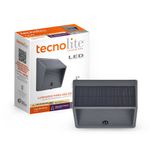Lámpara Solar Arbotante LED de 11.5 W Luz Cálida con Sensor de Movimiento IP44 Color Gris