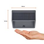 Lámpara Solar Arbotante LED de 11.5 W Luz Cálida con Sensor de Movimiento IP44 Color Gris