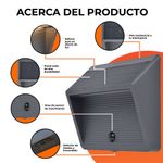 Lámpara Solar Arbotante LED de 11.5 W Luz Cálida con Sensor de Movimiento IP44 Color Gris