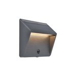Lámpara Solar Arbotante LED de 11.5 W Luz Cálida con Sensor de Movimiento IP44 Color Gris