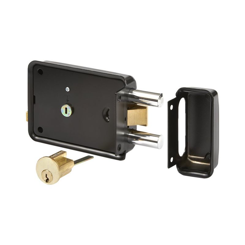Cerradura Kwikset Sobreponer de 72 mm Izquierda Para Puerta Color Negro