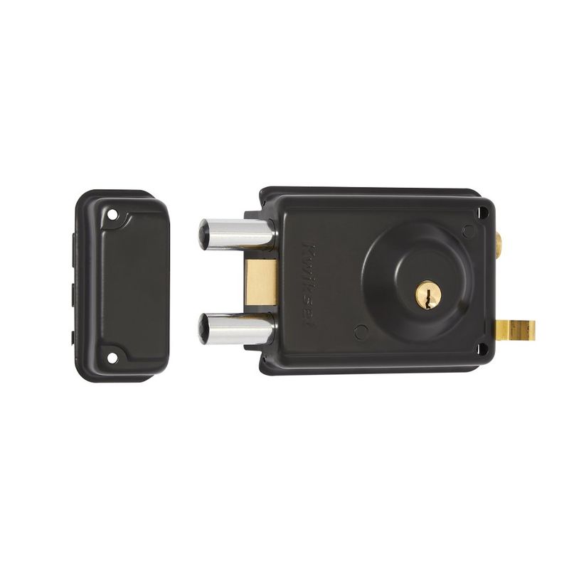 Cerradura Kwikset Sobreponer de 72 mm Izquierda Para Puerta Color Negro