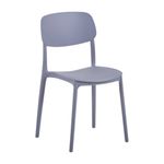 Silla Greg Apilable de Plástico  para Exteriores de 79 cm Color Gris