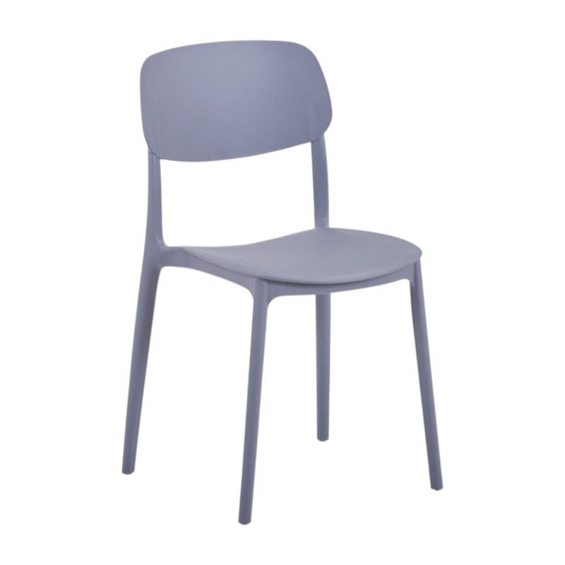 Silla Greg Apilable de Plástico  para Exteriores de 79 cm Color Gris