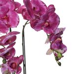 Orquídea Artificial Fucsia con Maceta Negra