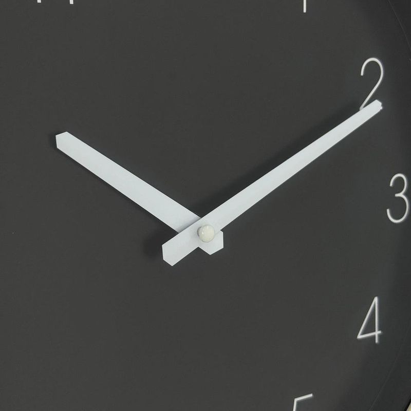 Reloj de Pared de 30 cm Diseño Minimalista Color Negro con Marco Dorado