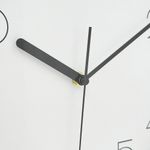Reloj de Pared de 30 cm Diseño Minimalista Color Blanco con Marco Plateado