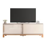 Rack para TV Mondrian de 179.4 cm con Puerta Corrediza Color Beige y Madera