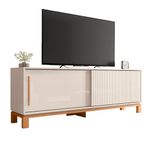 Rack para TV Mondrian de 179.4 cm con Puerta Corrediza Color Beige y Madera