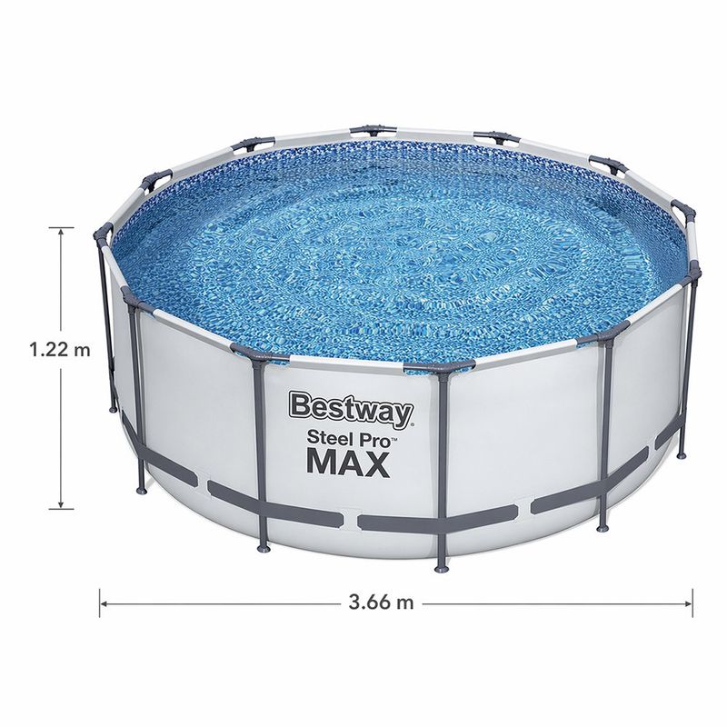 Piscina Steel Pro Max con Escalera y Filtro de 3.66 x 1.22 Metros