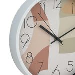 Reloj de Pared de 30 cm Diseño Abstracto Color Tonos Tierra con Números Negros