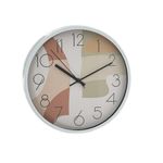 Reloj de Pared de 30 cm Diseño Abstracto Color Tonos Tierra con Números Negros