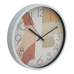 Reloj de Pared de 30 cm Diseño Abstracto Color Tonos Tierra con Números Negros