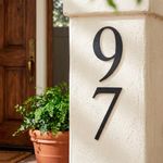 Número 9 para Identificación de Casa Plástico Color Negro de 6 Plg