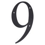 Número 9 para Identificación de Casa Plástico Color Negro de 6 Plg