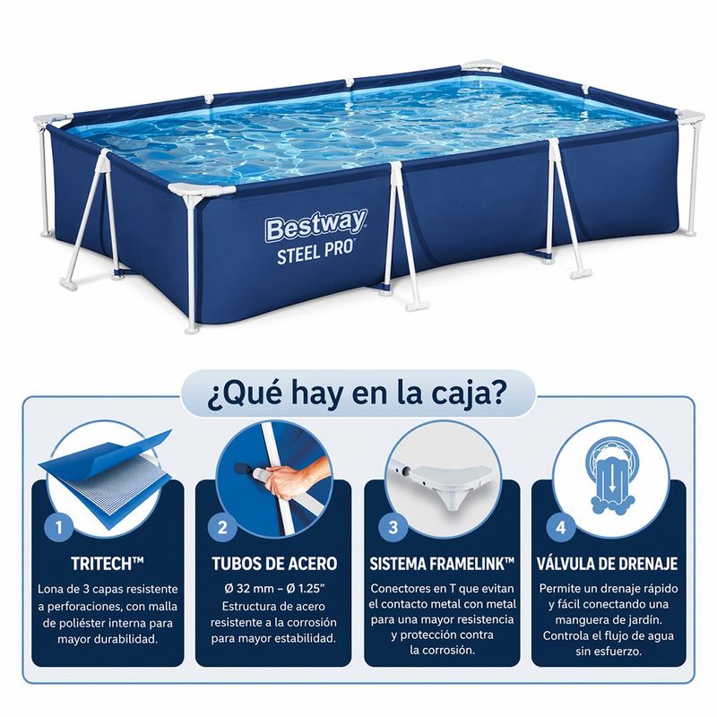 Piscina Splash de 3x2x0.66 Metros