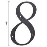 Número 8 para Identificación de Casa Color Negro de 6 Plg