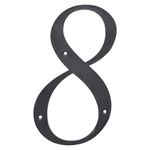 Número 8 para Identificación de Casa Color Negro de 6 Plg