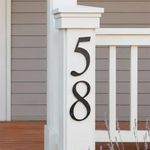 Número 8 para Identificación de Casa Color Negro de 6 Plg