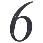 Número 6 para Identificación de Casa Color Negro de 6 Plg