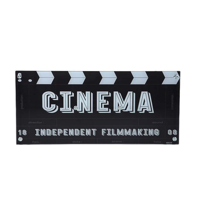 Escritorio Cinema con Cubierta de Vidrio 110 x 50 x 76 Cm