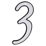 Número 3 para Identificación de Casa Reflectante de 4 Plg