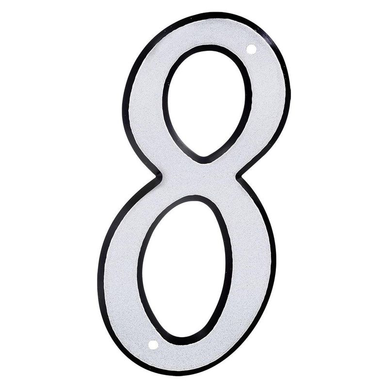 Número 8 para Identificación de Casa Reflectante de 4 Plg
