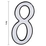 Número 8 para Identificación de Casa Reflectante de 4 Plg