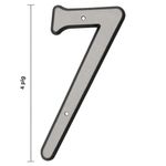 Número 7 para Identificación de Casa Material Reflectante de 4 Plg
