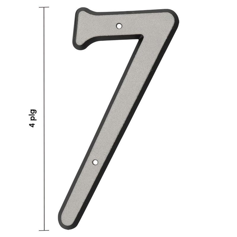 Número 7 para Identificación de Casa Material Reflectante de 4 Plg