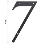 Número 7 para Identificación de Casa Material Plástico Color Negro de 6 Plg