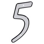 Número 5 para Identificación de Casa Reflectante de 4 Plg