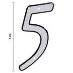 Número 5 para Identificación de Casa Reflectante de 4 Plg