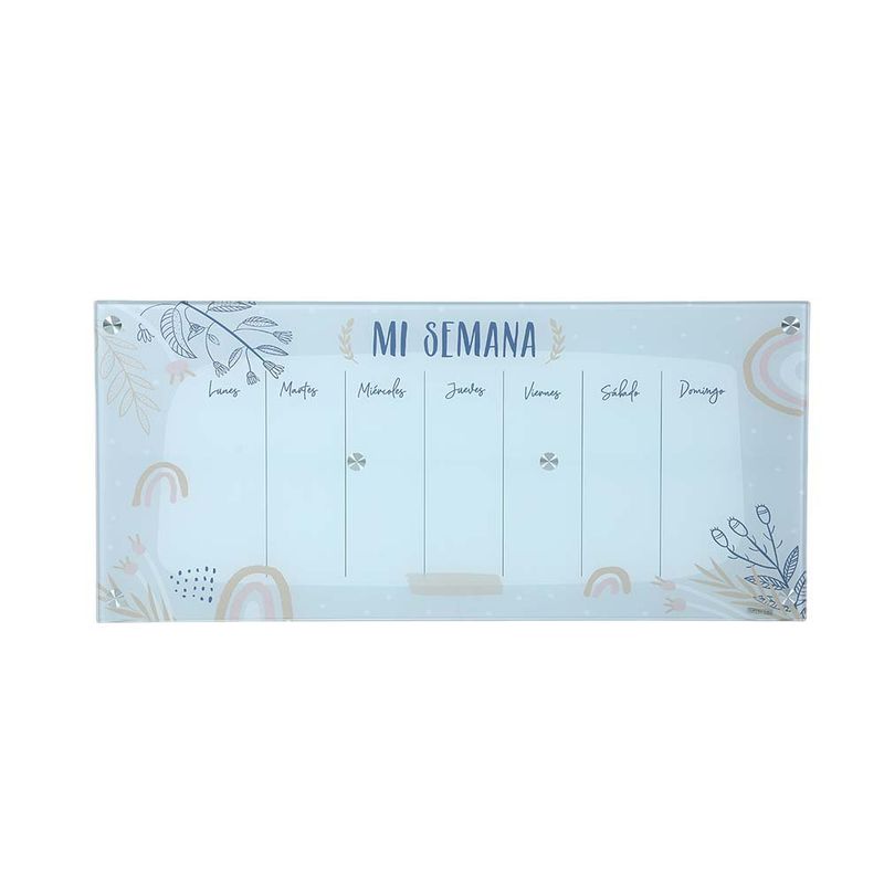 Escritorio Planner con Cubierta de Vidrio de 110 x 50 x 76 Cm
