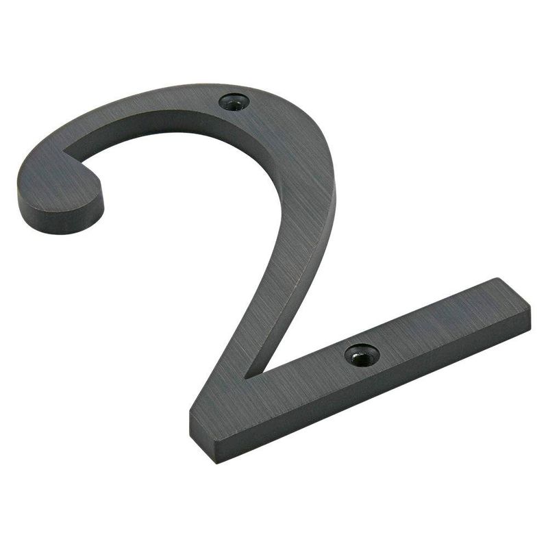 Número 2 para Identificación de Casa Color Bronce Negro de 4 Plg