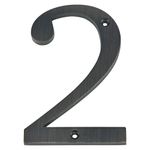 Número 2 para Identificación de Casa Color Bronce Negro de 4 Plg