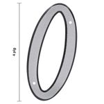 Número 0 para Identificación de Casa Reflectante de 4 Plg