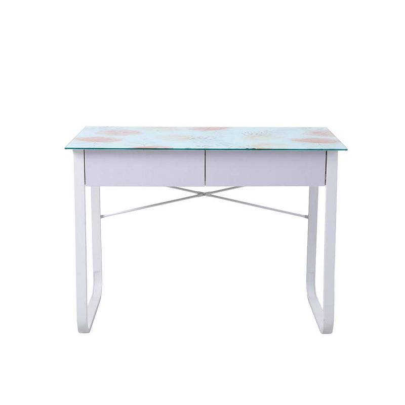 Escritorio Flora Blanco con 2 Gavetas de 100 x 50 x 75 Cm