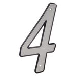 Número 4 para Identificación de Casa Material Reflectante de 4 Plg
