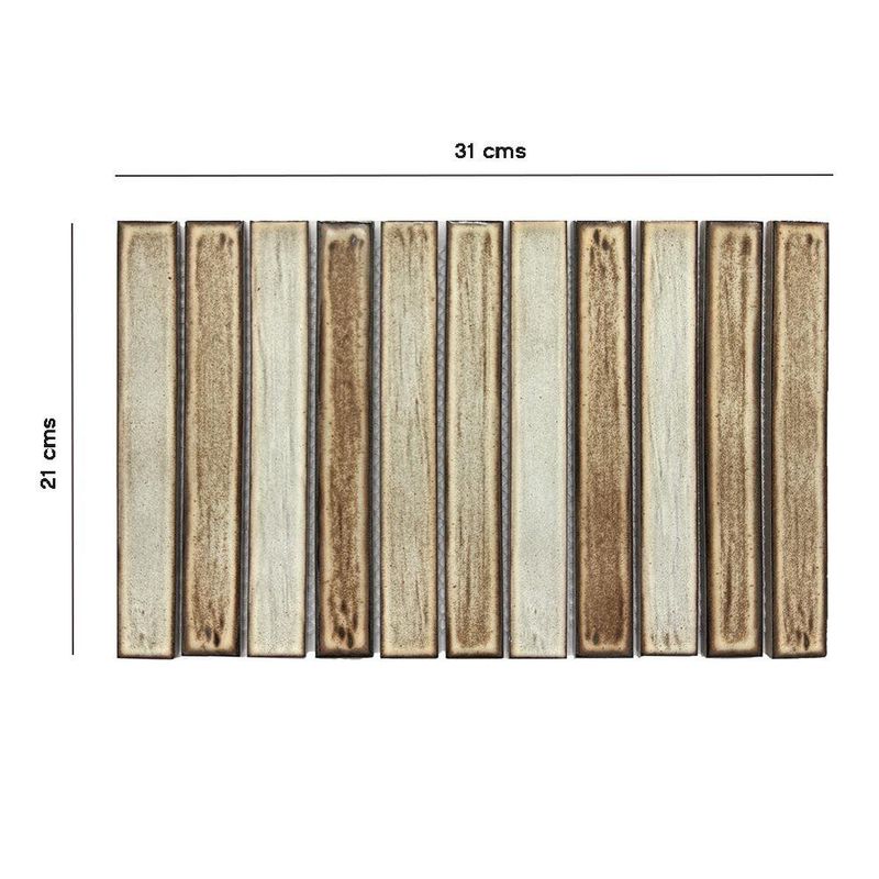 Malla Decorativa Bamboo de 21 x 31 cm Color Café