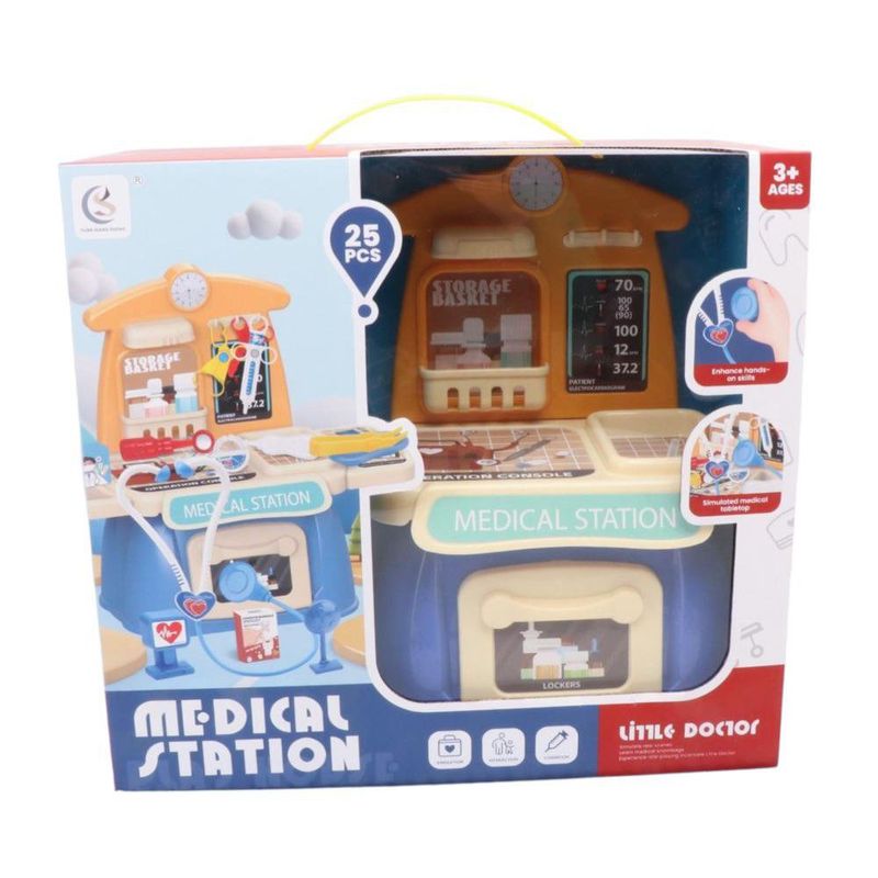 Set de Juego Medical Station con Accesorios de Doctor para Niños 25 Piezas