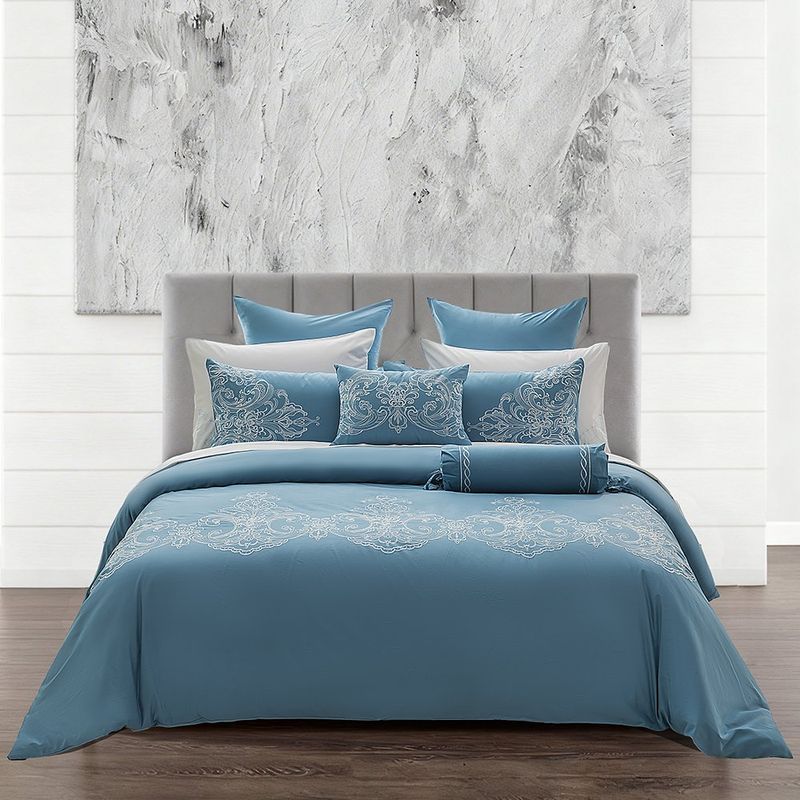 Vuelo de Cama Queen 100% Algodón 200 Hilos para Colchón Diseño Celestia